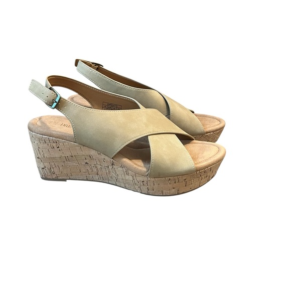 New Dream Pairs Comfort Open Toe Brown-Tan Wedges   Size: 11 - Picture 8 of 8
